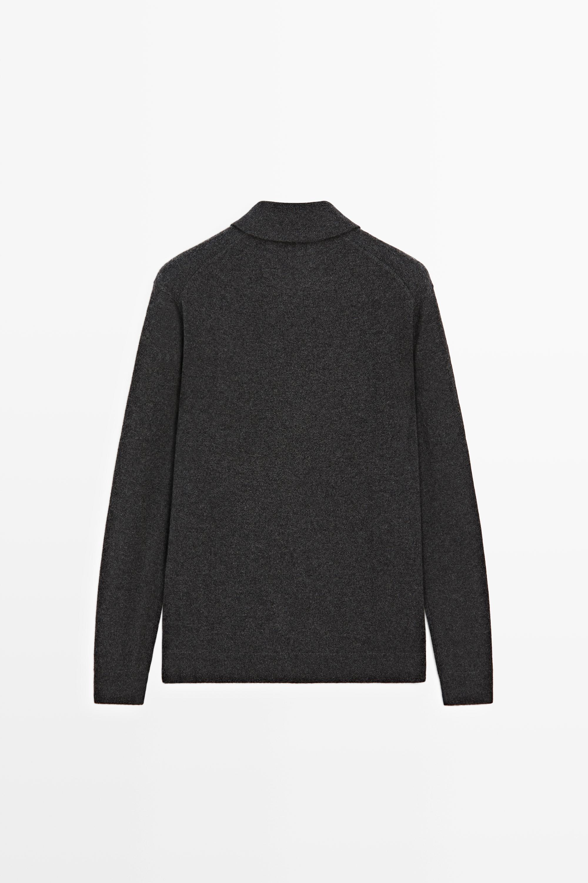 Pull polo en maille 100 % cachemire